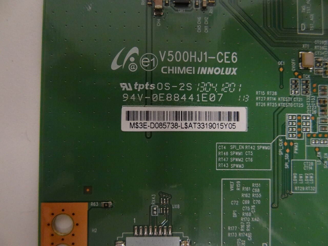 TCL LE50FHDF3010TATBAA T-Con Board (V500HJ1-CE6) 3E-D085738