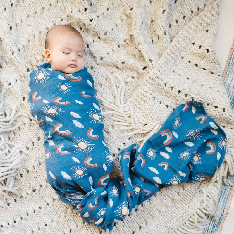 Bebe au Lait Muslin Swaddle Blanket Set Narwhal - Hello Sunshine