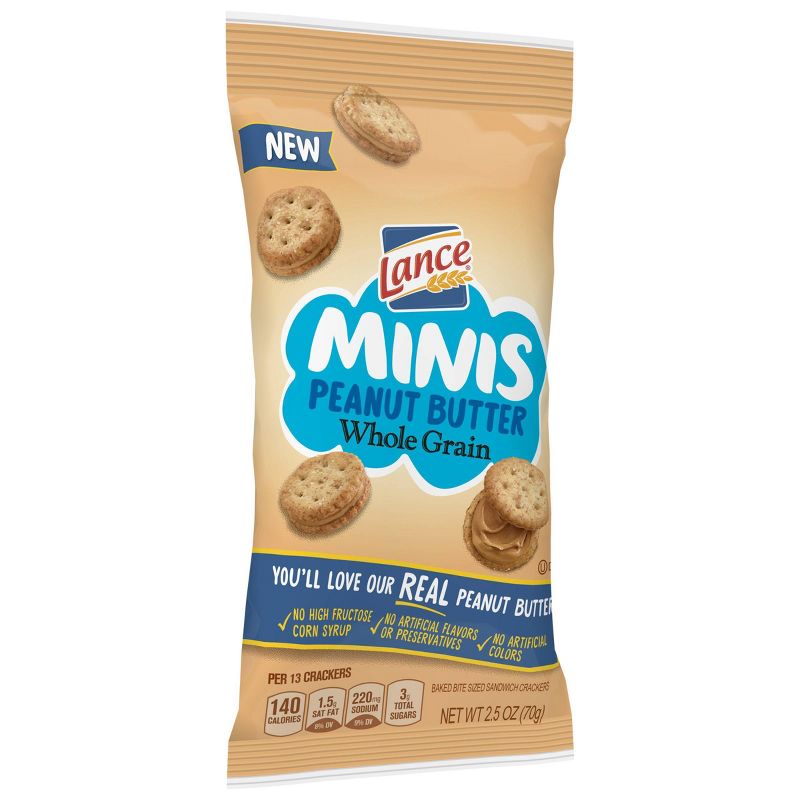 Lance Peanut Butter Whole Grain Mini Sandwich Cracker Tube - 2.5oz