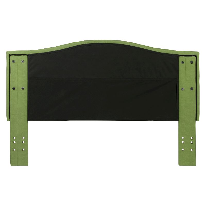 Delphi Button Tufted Adjustable Linen Twin Headboard Green - miBasics