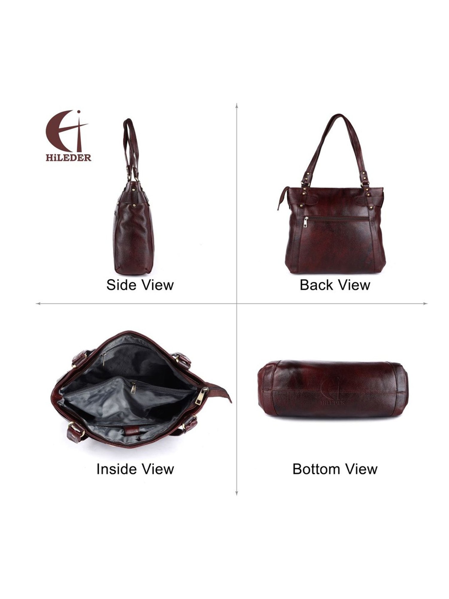 HiLEDER Brown Solid Medium Shoulder Bag