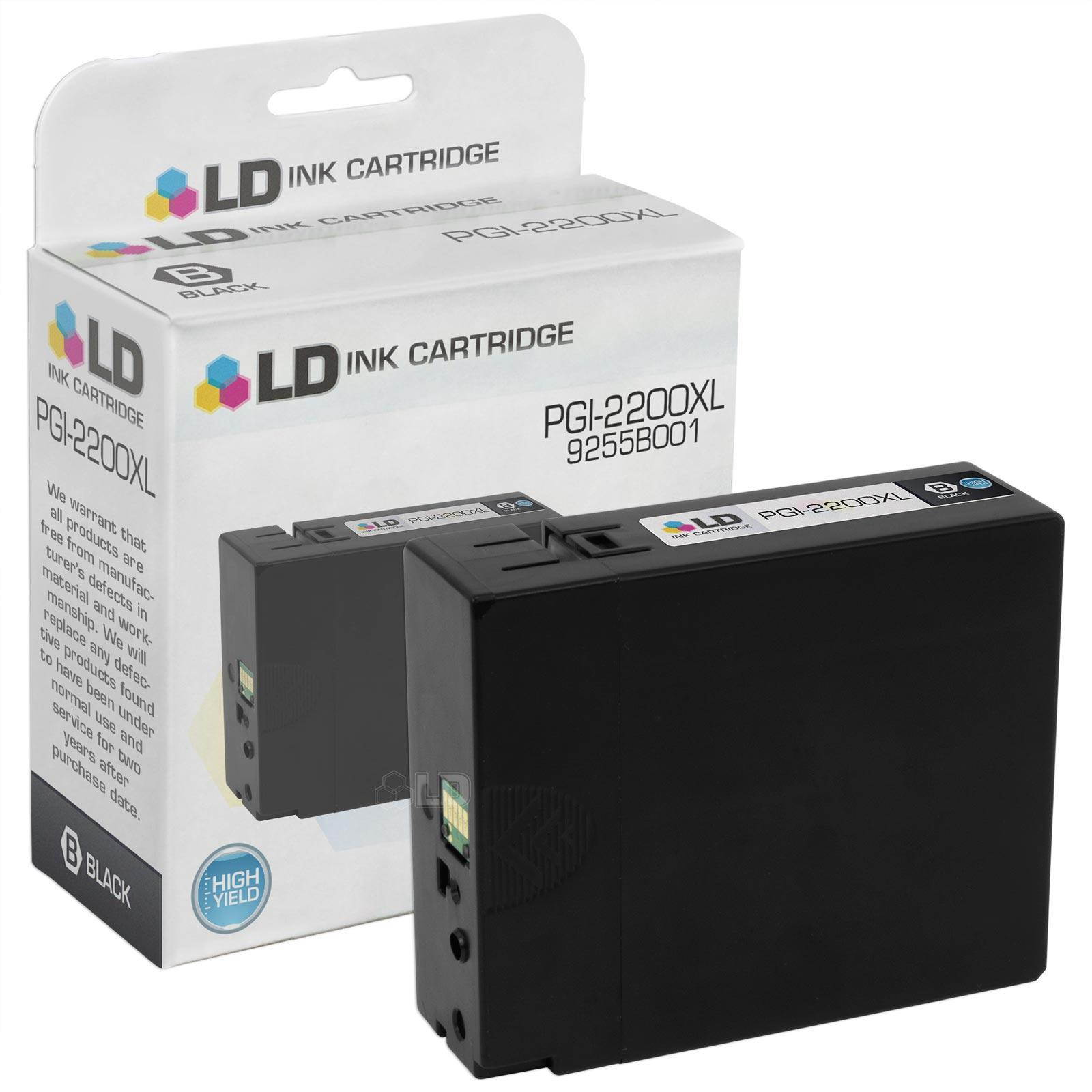 LD &copy; Compatible Replacements for Canon PGI-2200XL / 9255B001 Set of 3 High Yield Black Inkjet Cartridges for use in Canon Maxify iB4020, MB5020, and MB5320 Printers