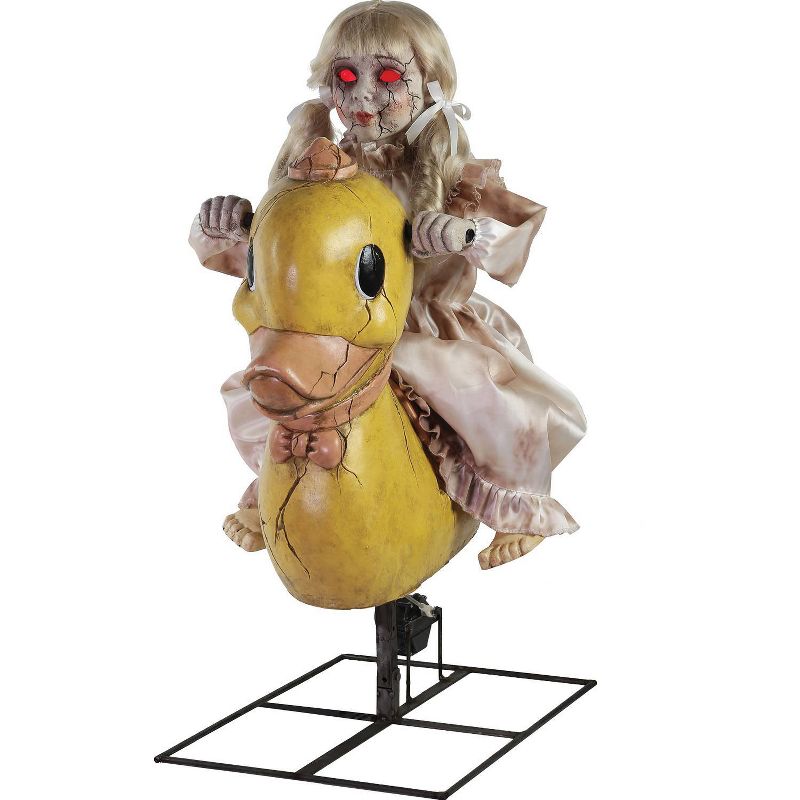Rocking Ducky Doll Animated Halloween Decorative Holiday Scene Prop
