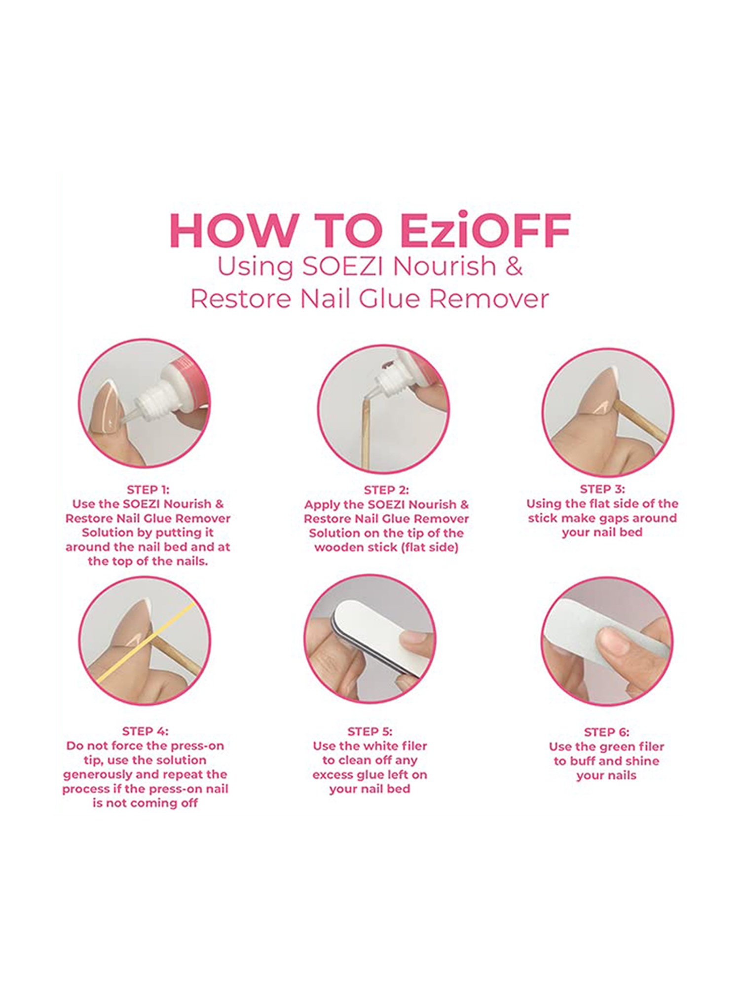 SOEZI Reusable Press On Nails Ready To Wear Kit - Chic Simplicity