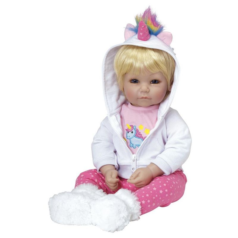 Adora Toddler Doll Rainbow Unicorn with unicorn embroidered outfit and fur boots