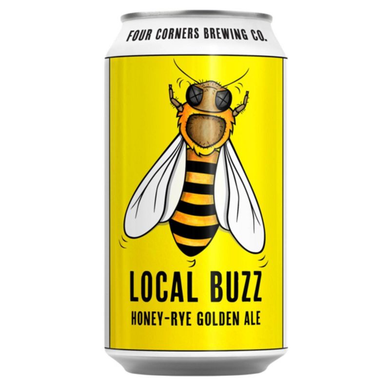 Four Corners Local Buzz Honey-Rye Golden Ale Beer - 6pk/12 fl oz Cans
