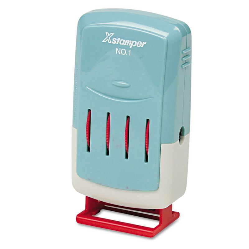 Xstamper VersaDater Line Dater Message Dater 1 x 5/32 Pre-Inked Red 52111