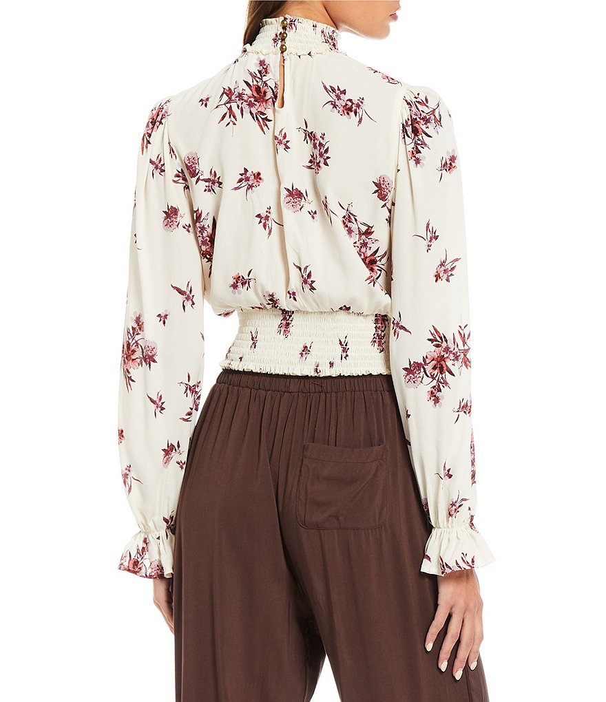 Coco + Jaimeson Floral-Printed Smocked Top