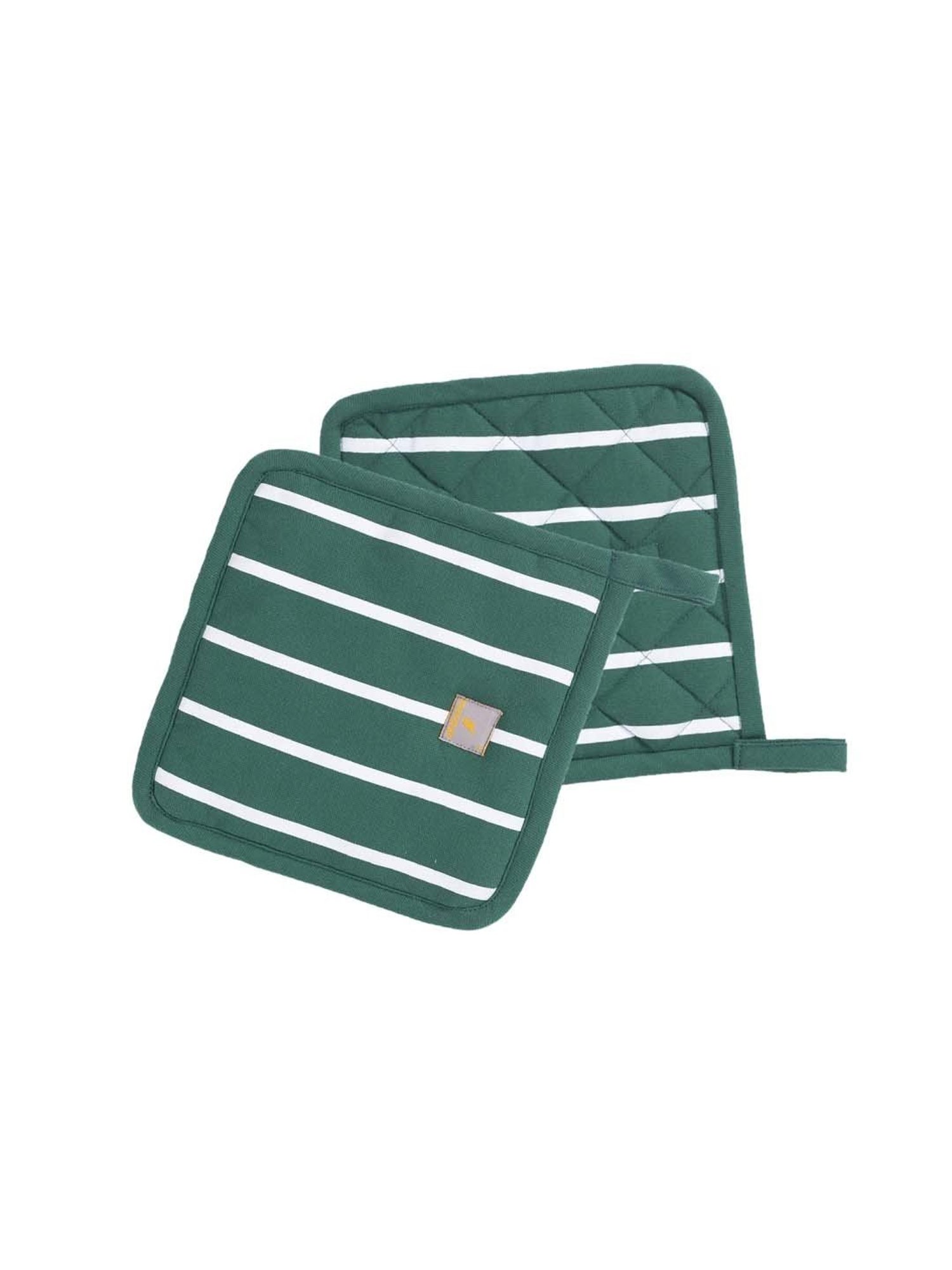 Maspar Green 100% Cotton 225 GSM Pot Holder - Set of 2