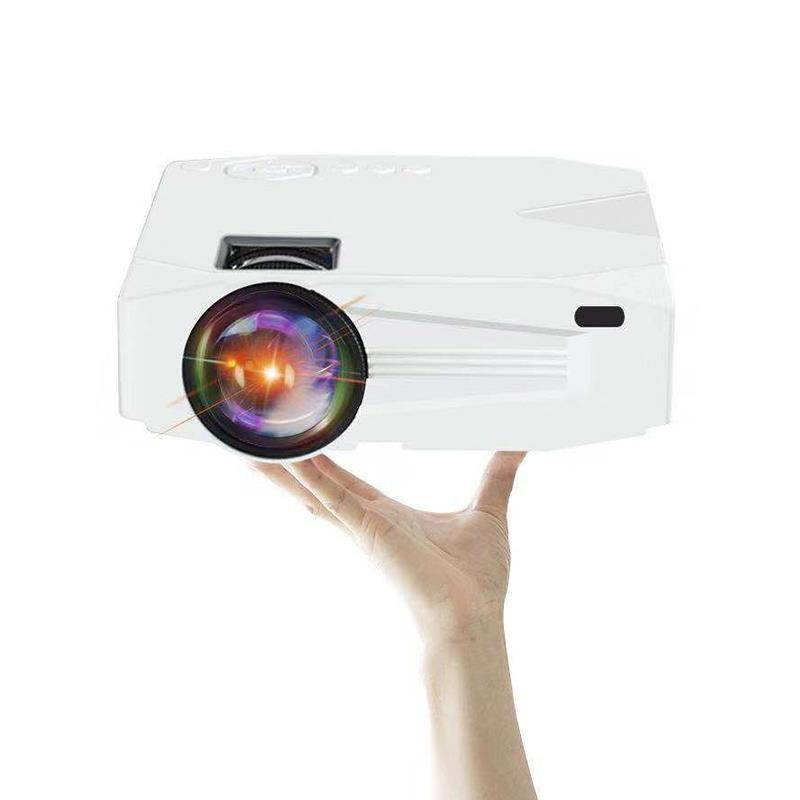 80 lumens 1080P HD Multimedia Mini Portable LED Projector, Support HDMI / VGA / AV / USB / SD Card, Model: H80(Black)