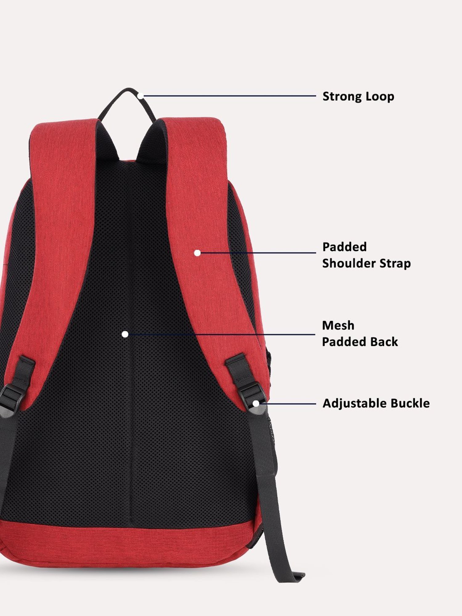 Lavie Red Medium Laptop Backpack