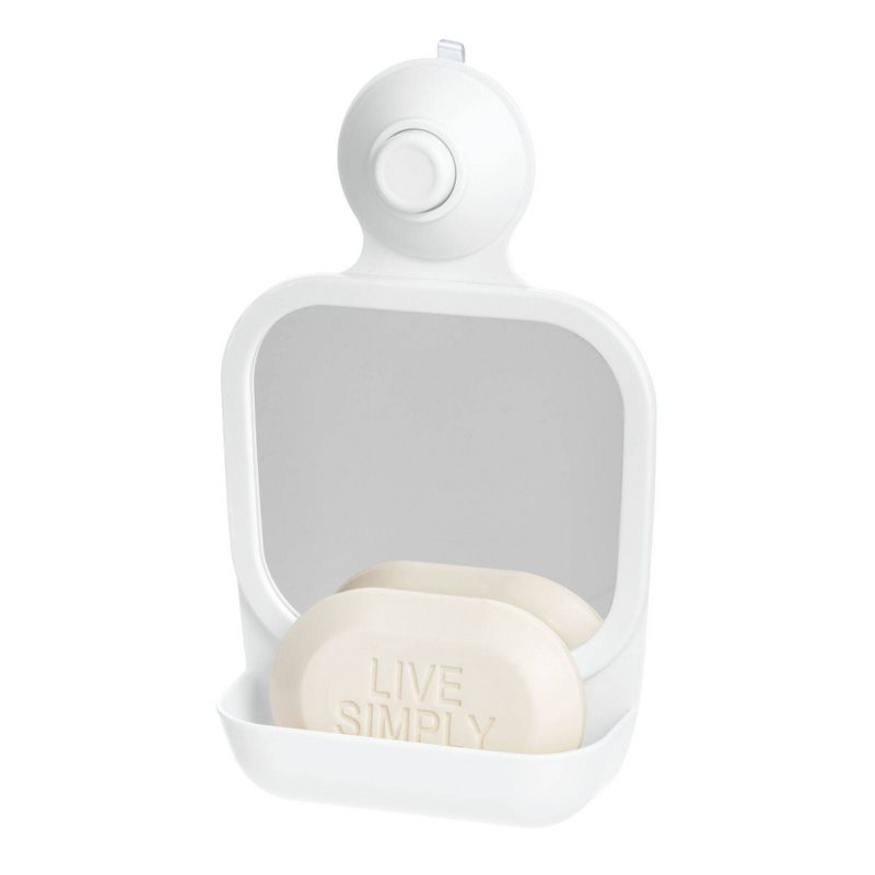 Cade Push Lock Suction Mirror White - iDESIGN