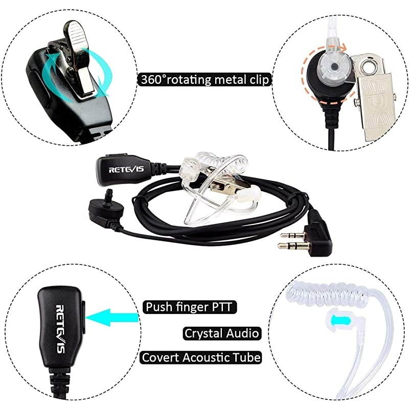 RT68 Two-Way Radios Long Range, Walkie Talkies for Adults, 2 Way Radio with Earpiece,Walkie Talkie Rechargeable with Charging Base,for Manufacturing Restaurant Healthcare Government(10 Pack)