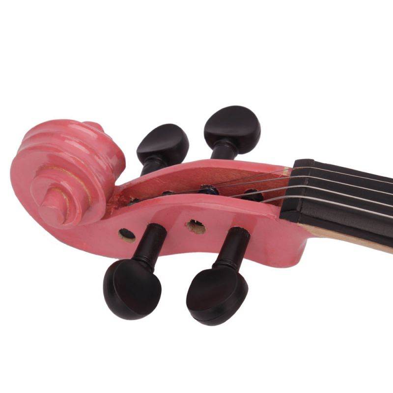New 3/4 Size Acoustic Violin Fiddle with Case Bow Pink for 11-12 years old Kids