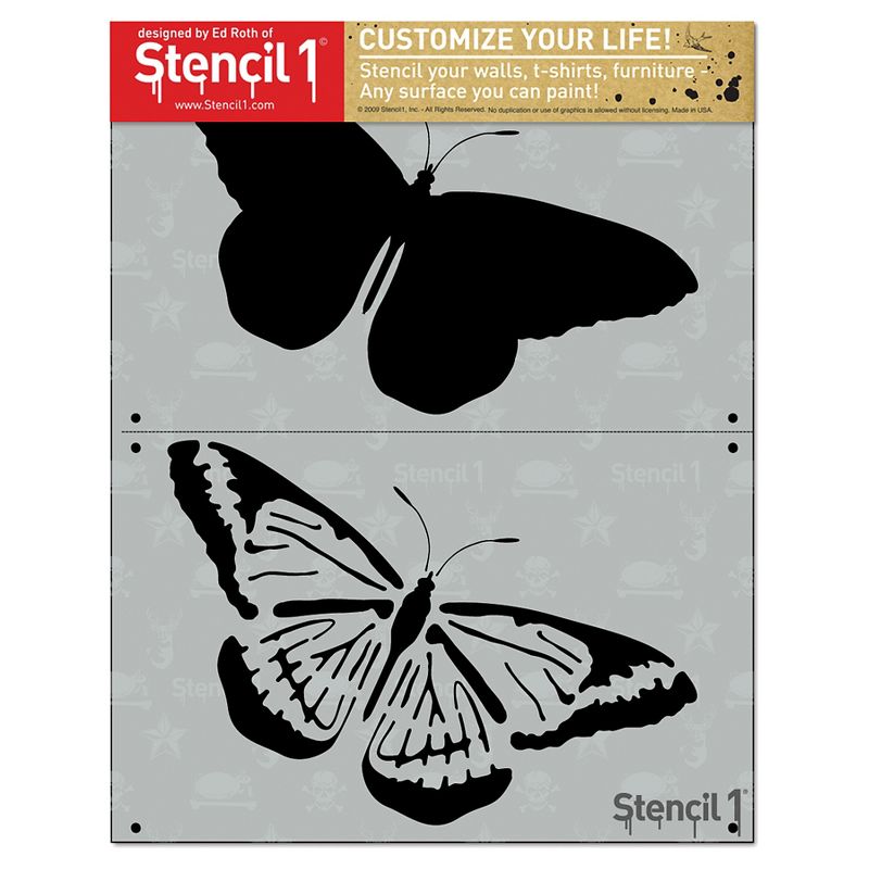 Stencil1 Birds in Branches - Stencil 8.5" x 11"