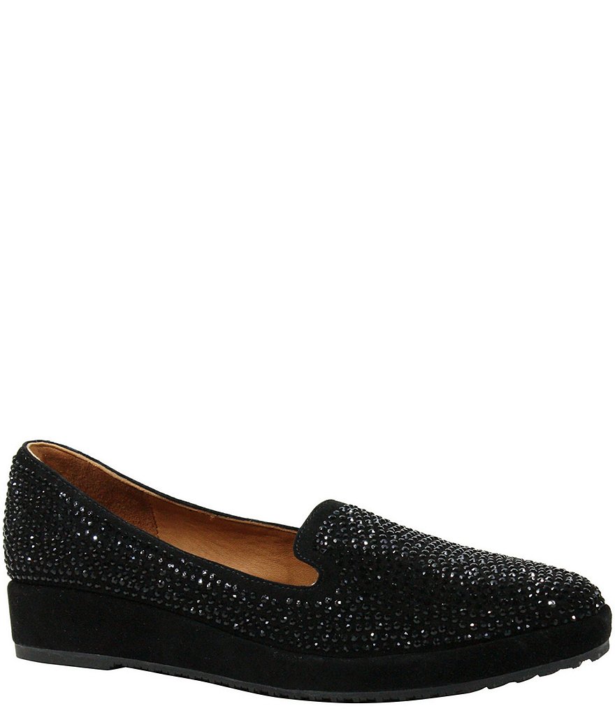 L'Amour Des Pieds Correze Suede Rhinestone-Embellished Slip-Ons