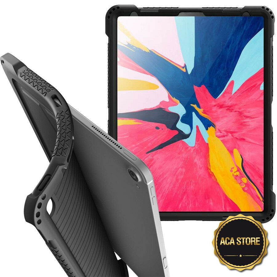 Case For Apple iPad Pro 12.9 Tablet Flexible Shockproof Silicone Cover Black