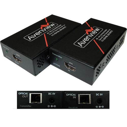 Avenview FO-HDM4K-200-EMIX-SET 4K@60Hz HDMI 2.0 Extender over Single SC Fiber Optic Cable - w/3-YR Warranty