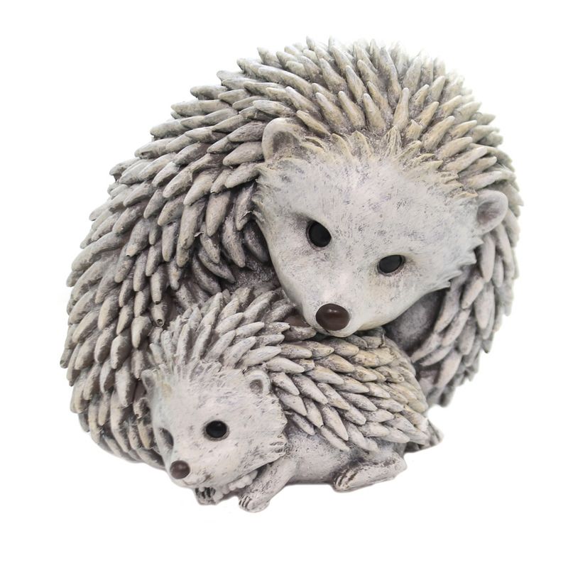 Home & Garden 7.0" Hedgehog & Baby Statue Spring Summer Outdoor Roman, Inc  -  Outdoor Sculptures And Statues