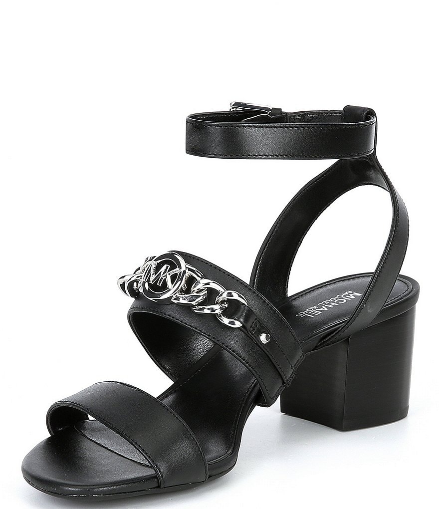 MICHAEL Michael Kors Roxane Chain Detail Leather Dress Sandals