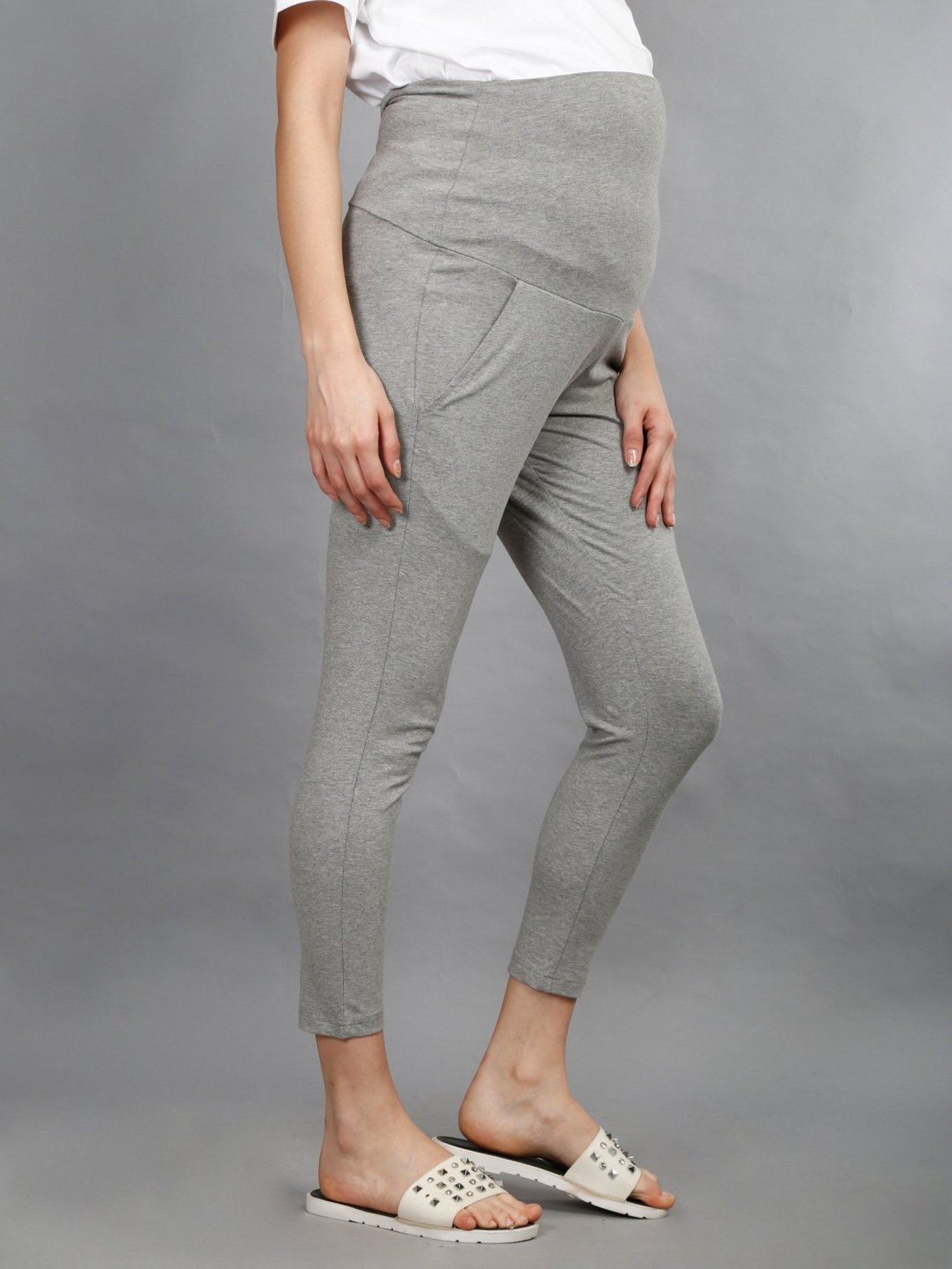 The Mom Store Grey Relaxed Fit Leggings