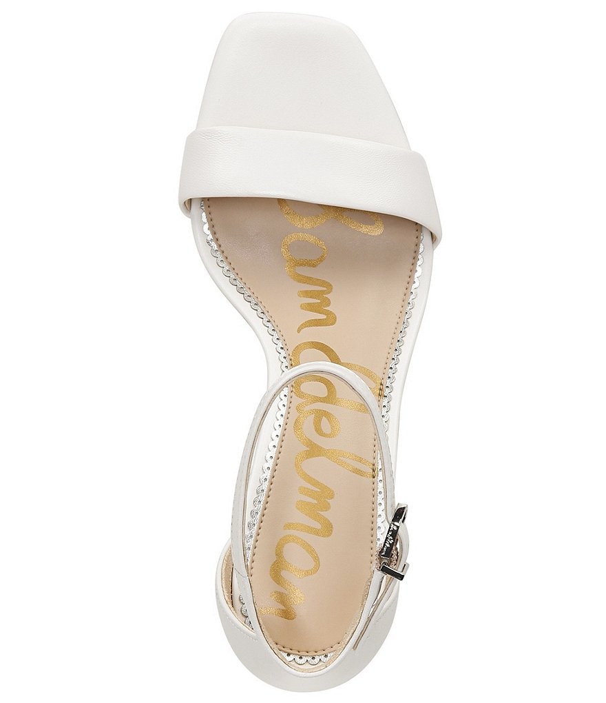 Sam Edelman Daniella Leather Block Heel Square Toe Dress Sandals