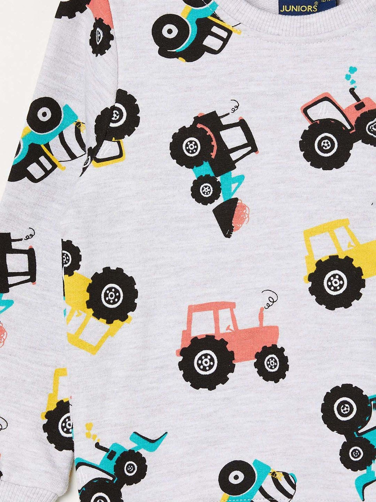 Juniors by Lifestyle Kids Grey Cotton Printed Full Sleeves Sweatshirt