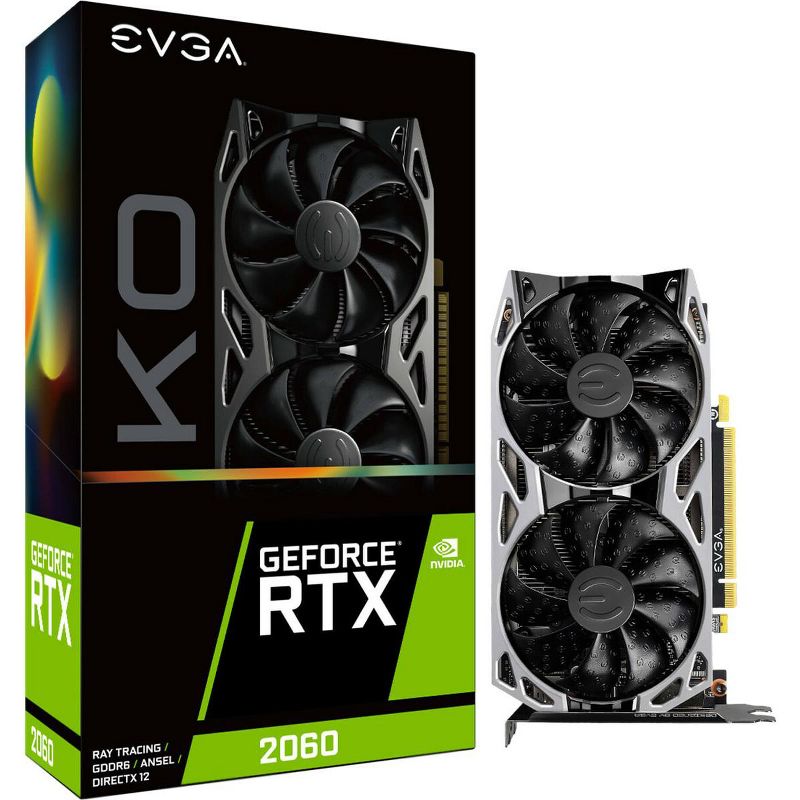 EVGA GeForce RTX 2060 Graphic Card - 6 GB GDDR6 - 192 bit Bus Width - DisplayPort - HDMI - DVI