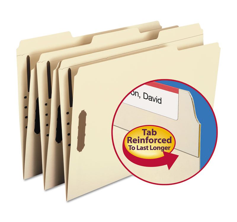 Smead Pressboard Folders with Two Pocket Dividers Legal Six-Section Red 10/Box 19079