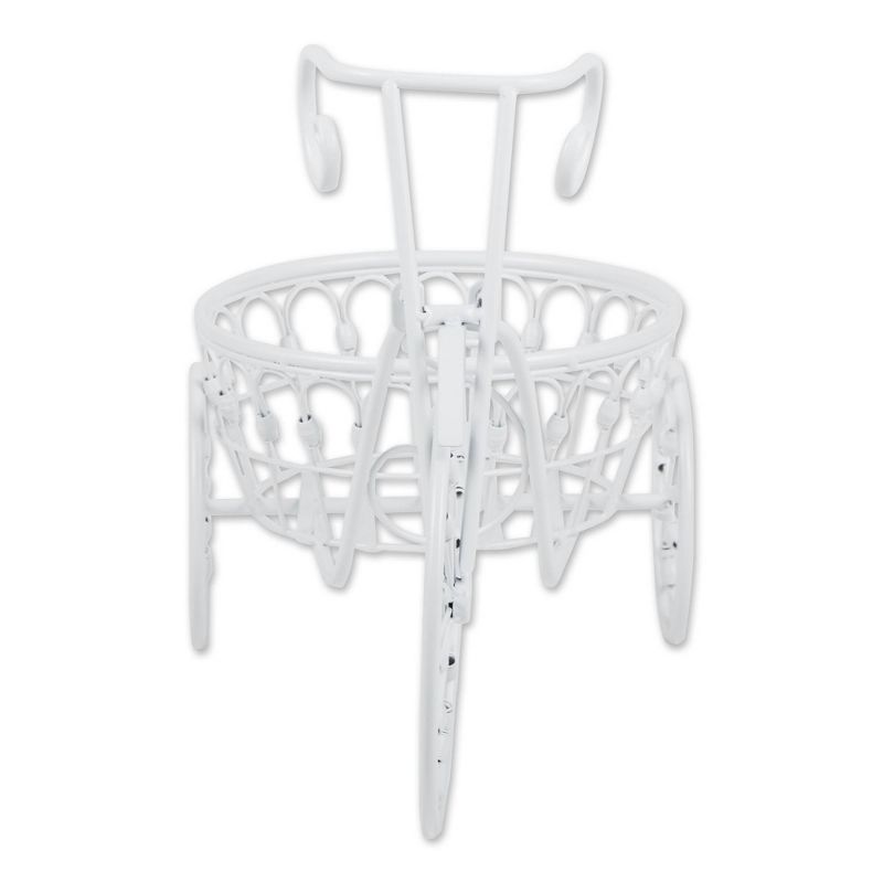 11.2" Indoor/Outdoor Iron Bicycle Planter White - Zings & Thingz