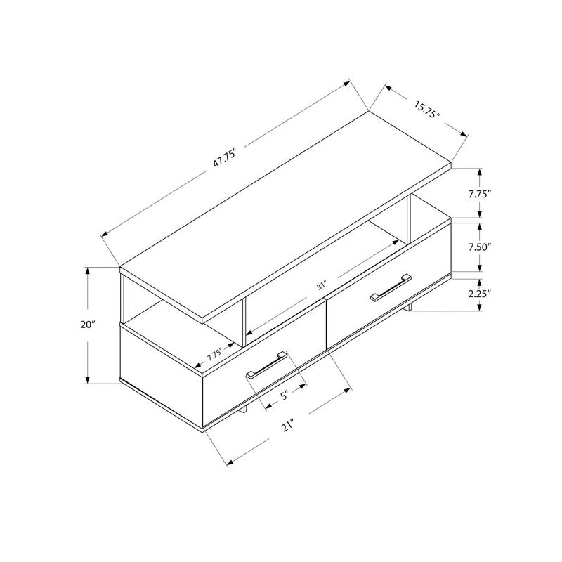 TV Stand with Drawers - Gray - EveryRoom
