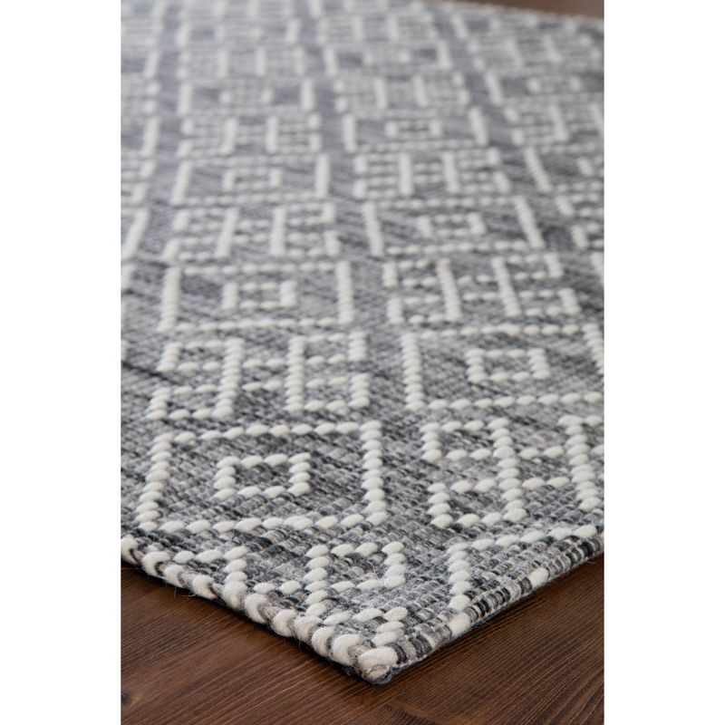 5'x7' Mannin Jute/Wool Rug Ivory/Charcoal - Anji Mountain