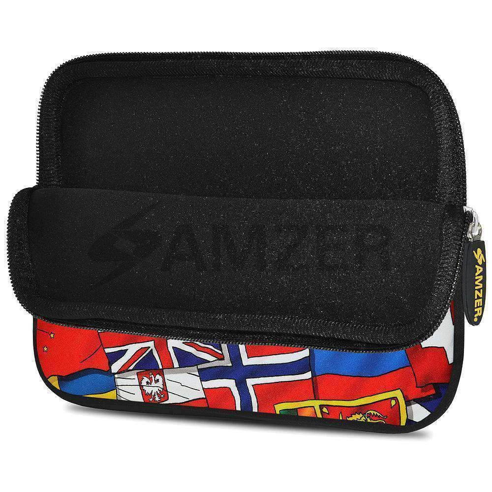 amzer 10.5inch designer neoprene sleeve case pouch for tablet, ebook and netbook  flags united amz5167105