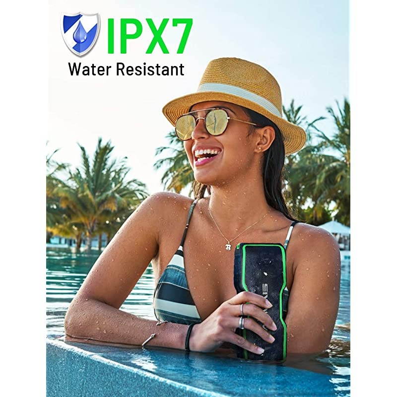 Sport II+ Bluetooth Speakers, Portable Outdoor Wireless Speaker, 30H Playtime, 20W HD Stereo Sound & Richer Bass,IPX7 Waterproof,Travel Bluetooth Speaker,100ft Bluetooth for Party,Beach,Shower