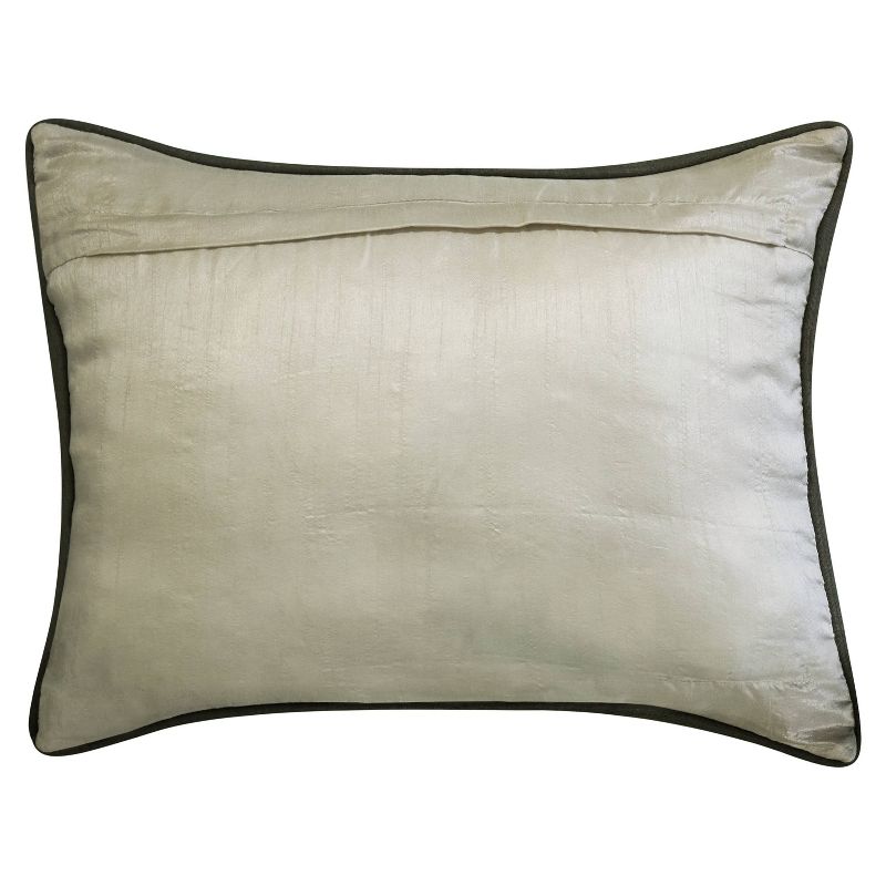 14"x20" Celebrations Lattice Beaded Lumbar Pillow Oyster - Edie@Home