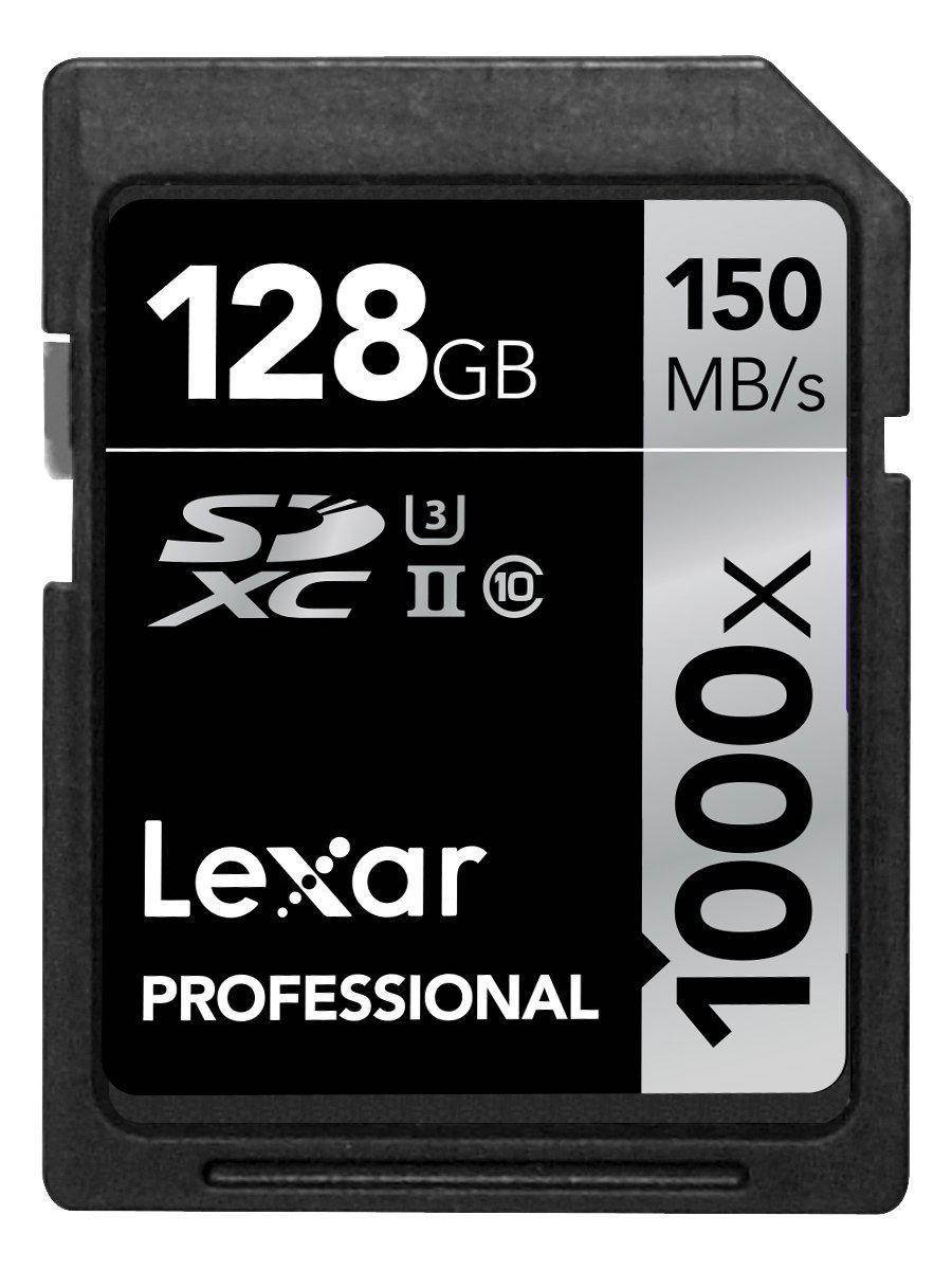Lexar 128GB Professional 1000x UHS-II U3 SDXC Memory Card #LSD128CRBNA1000