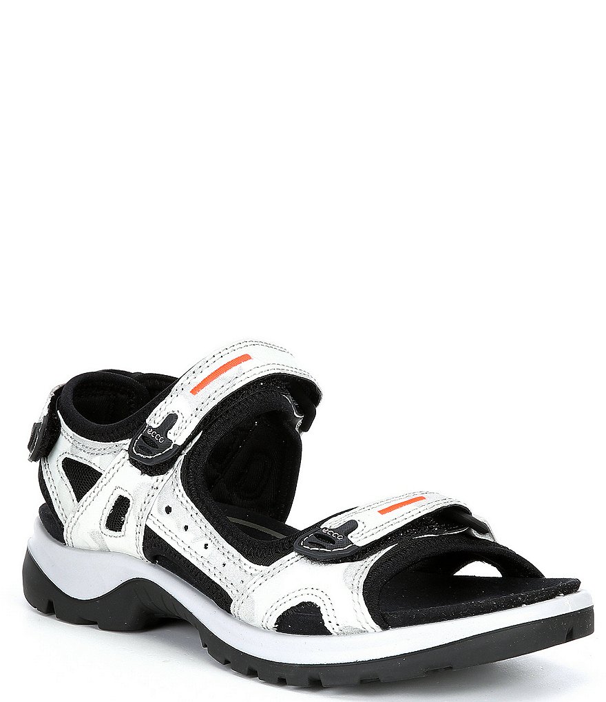 ECCO Offroad Suede Leather Hook-and-Loop Banded Sandals