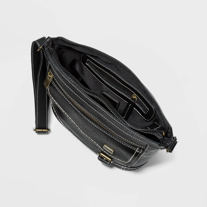 Bolo  Zip Closure Crossbody Bag - Black