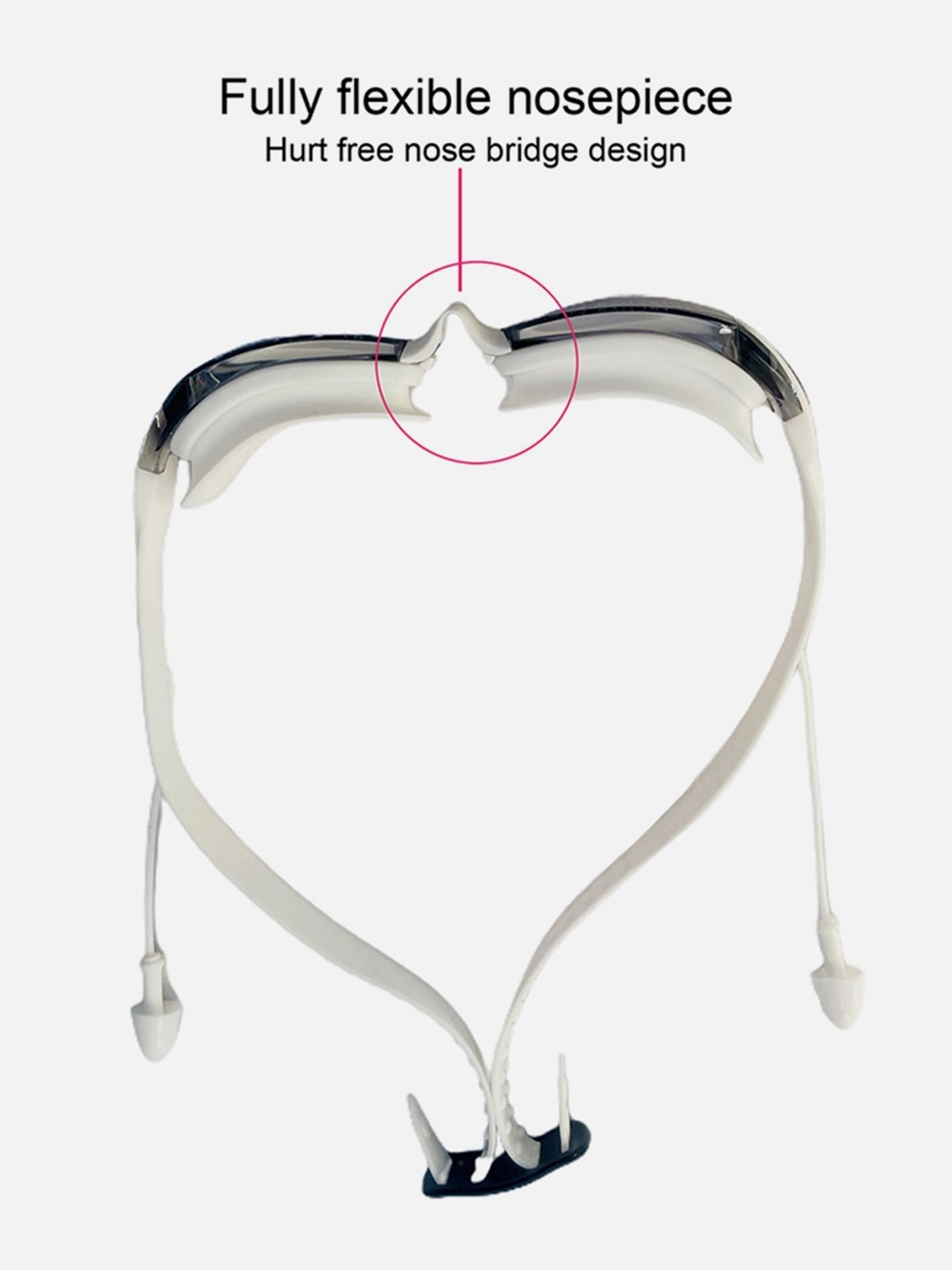 Little Surprise Box X Factor UV Protected Unisex Swimming Goggles with attached Ear Plugs (Grey)