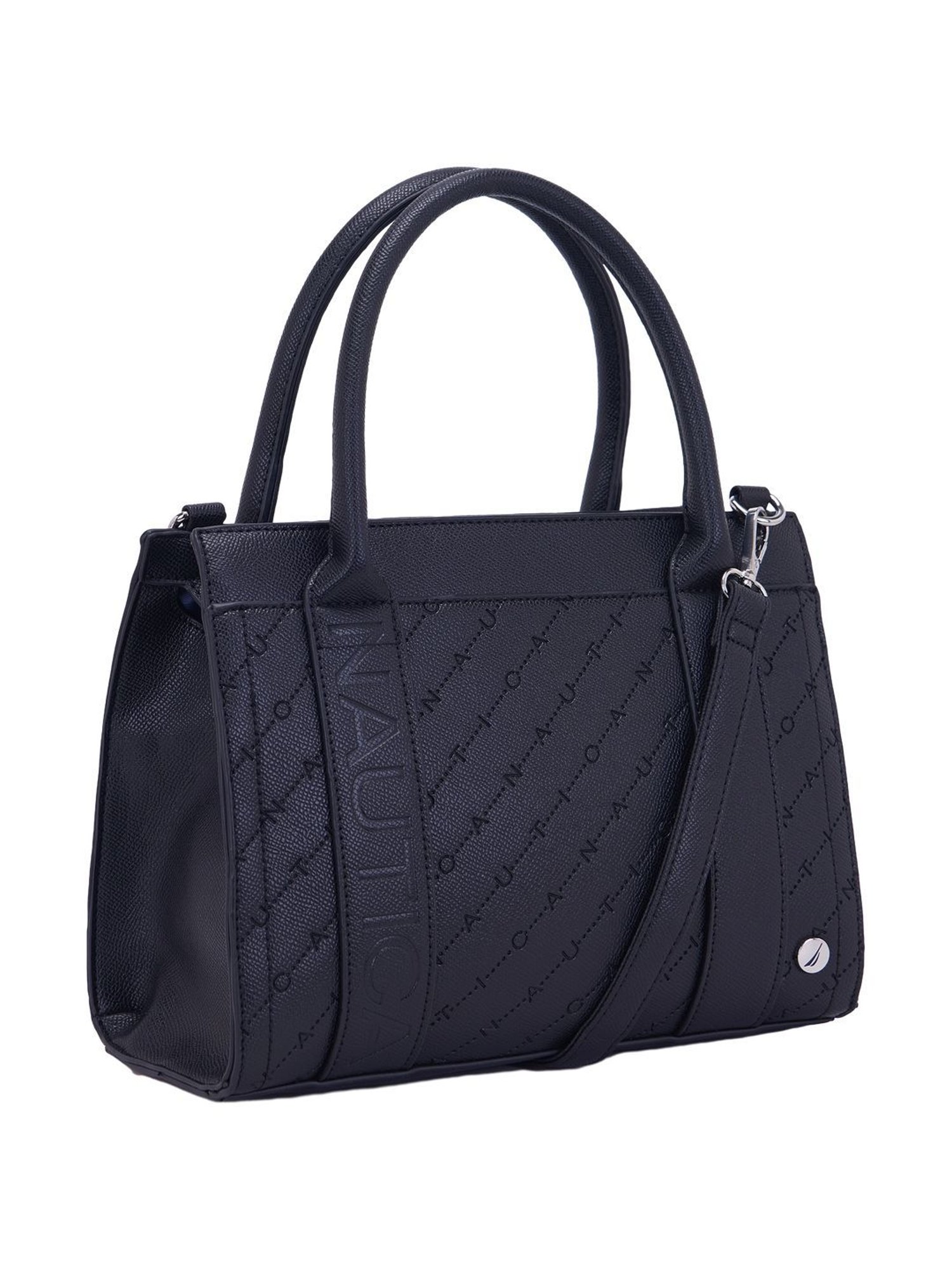 Nautica Black Solid Medium Handbag
