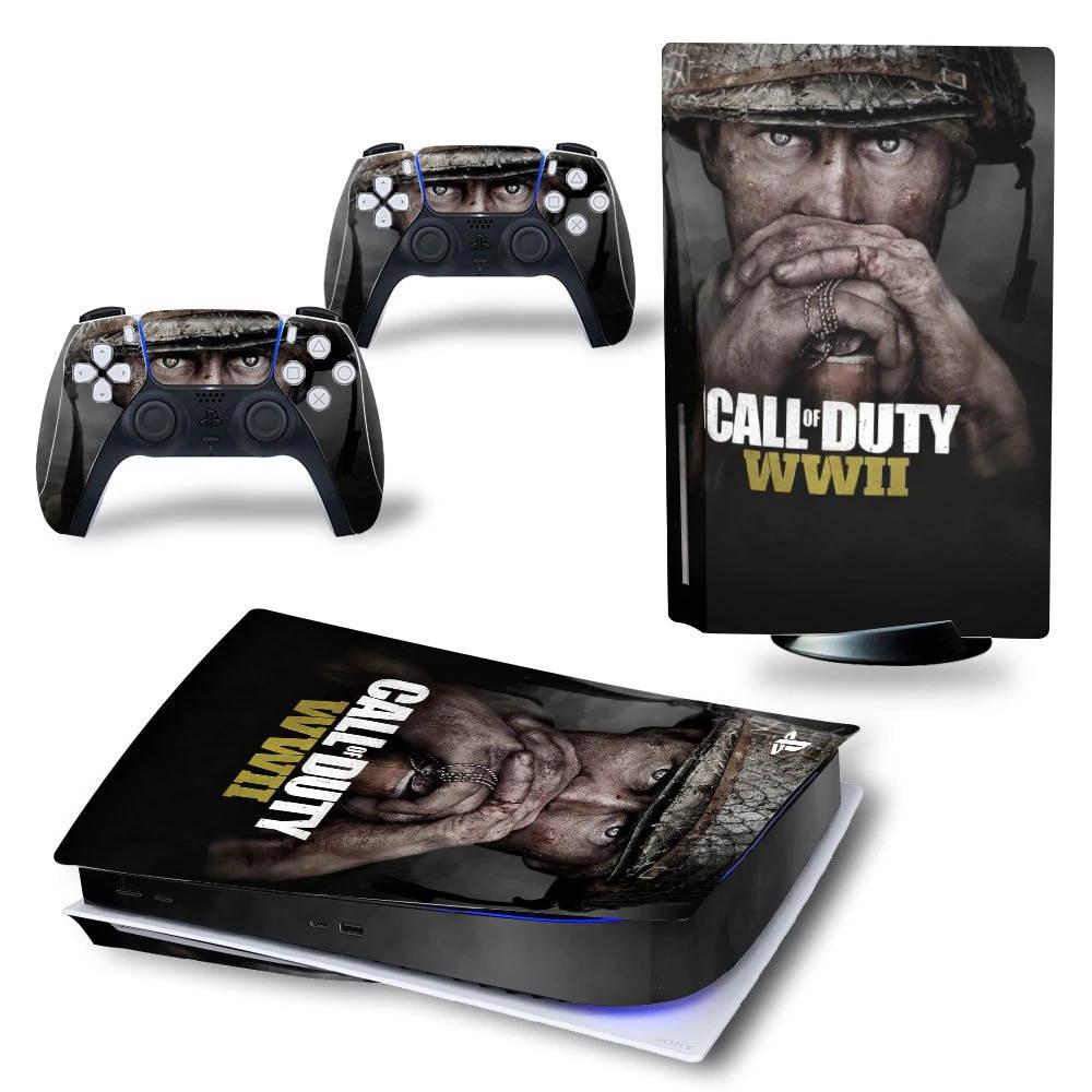 Decal Cover for Sony PlayStation 5 Console and 2 Controllers Whole Body Vinyl Skin Sticker for PS5 UHD Edition Game Accessories