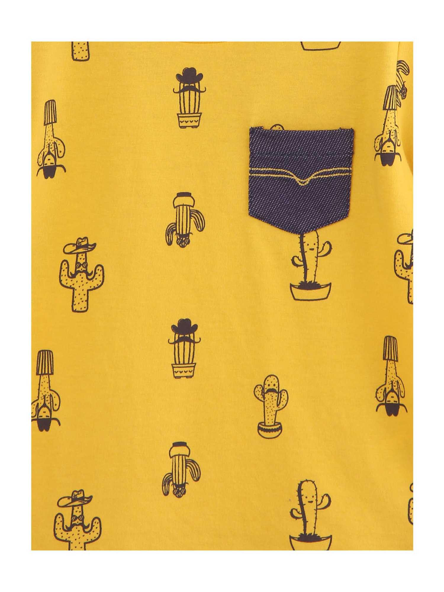 Beebay Kids Yellow Printed T-Shirt