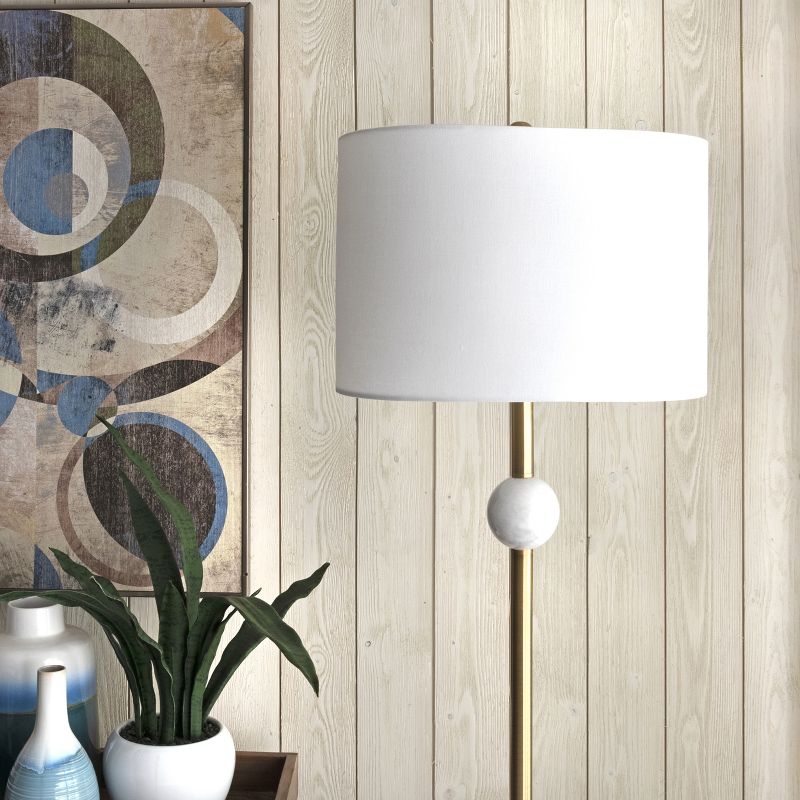 nuLOOM Saxman 63" Marble Floor Lamp Lighting - Gold 63" H x 16" W x 16" D