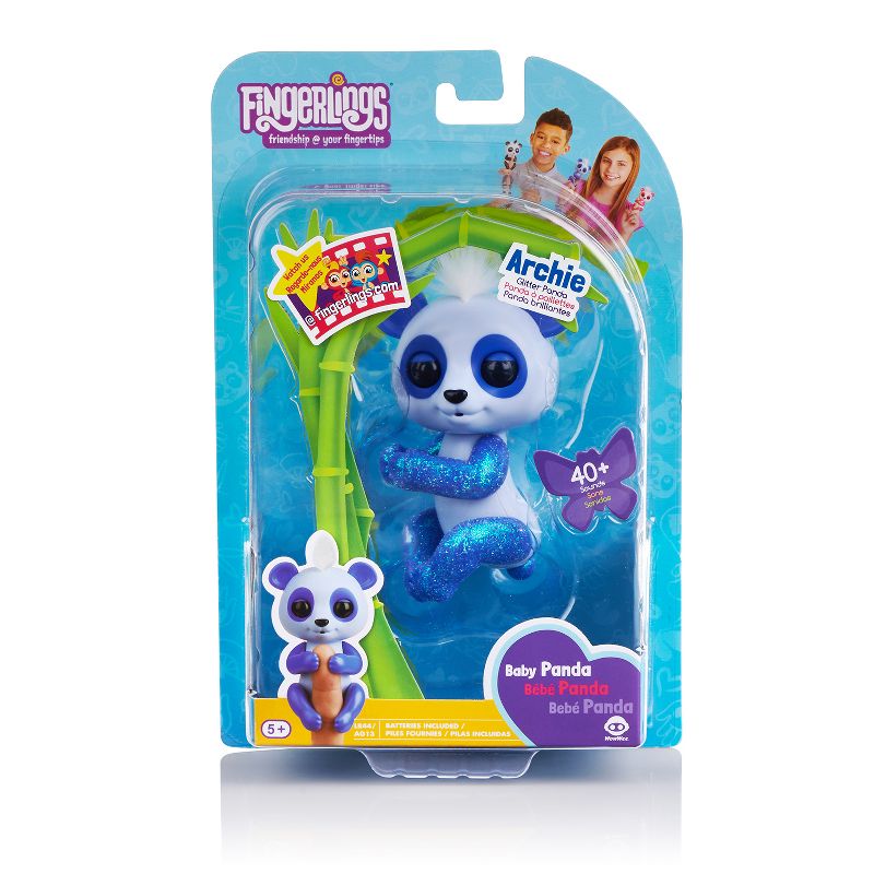 Fingerlings - Interactive Baby Panda - Archie (Blue)