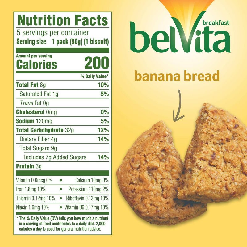 belVita Soft Baked Banana Breakfast Biscuits - 5 Packs