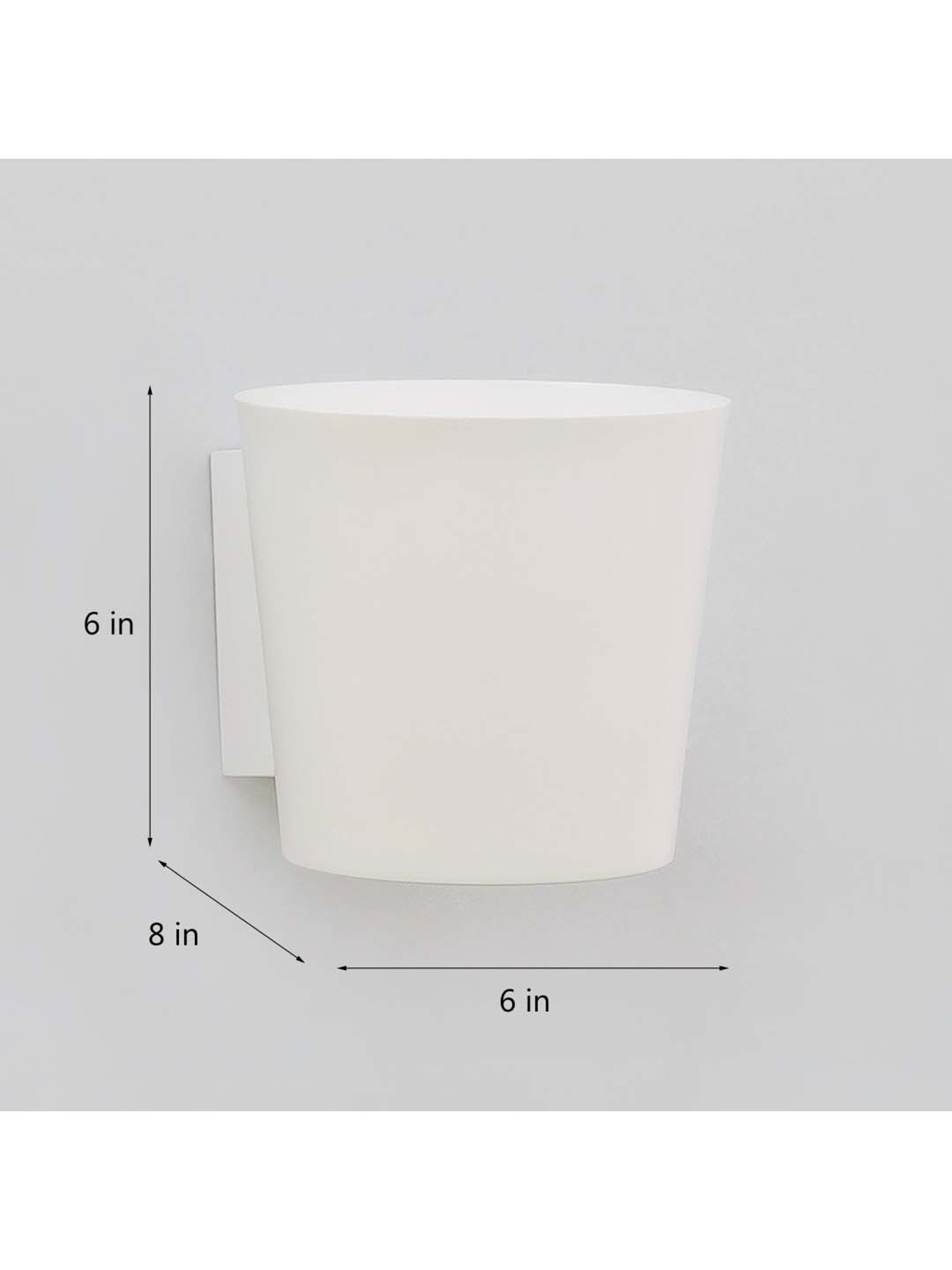 Kapoor E Illuminations Influx White Metal Wall Light - Set of 1