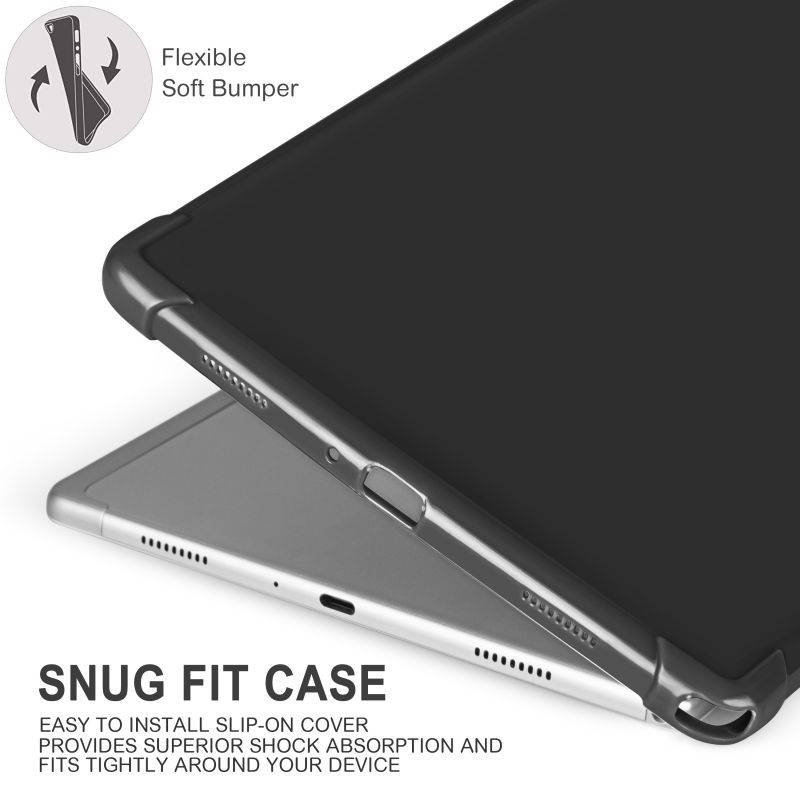 KIQ Slim & Lightweight Premium TPU Skin Case Cover for Samsung Galaxy Tab A7 10.4 2020 T500 SM-T500 [Black]