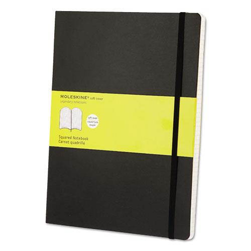 Classic Softcover Notebook, Squared, 10 x 7 1/2, Black Cover, 192 Sheets HBGMSX15