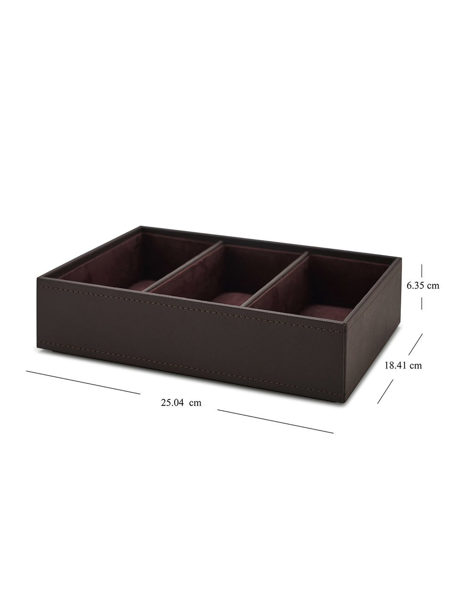 Pure Home and Living Brown Leather Solid Organisers