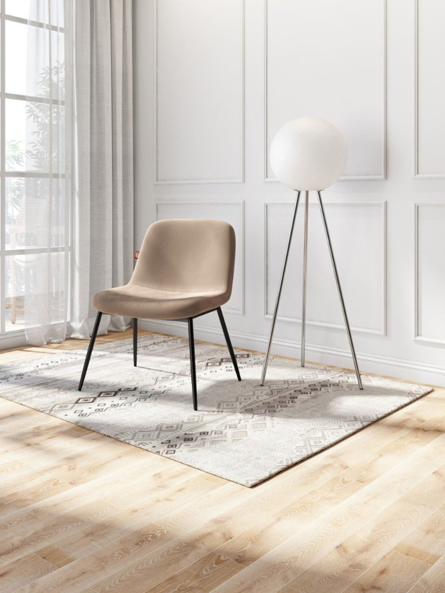 Durian Melania Cigar Brown Fabric Rocker Chairs